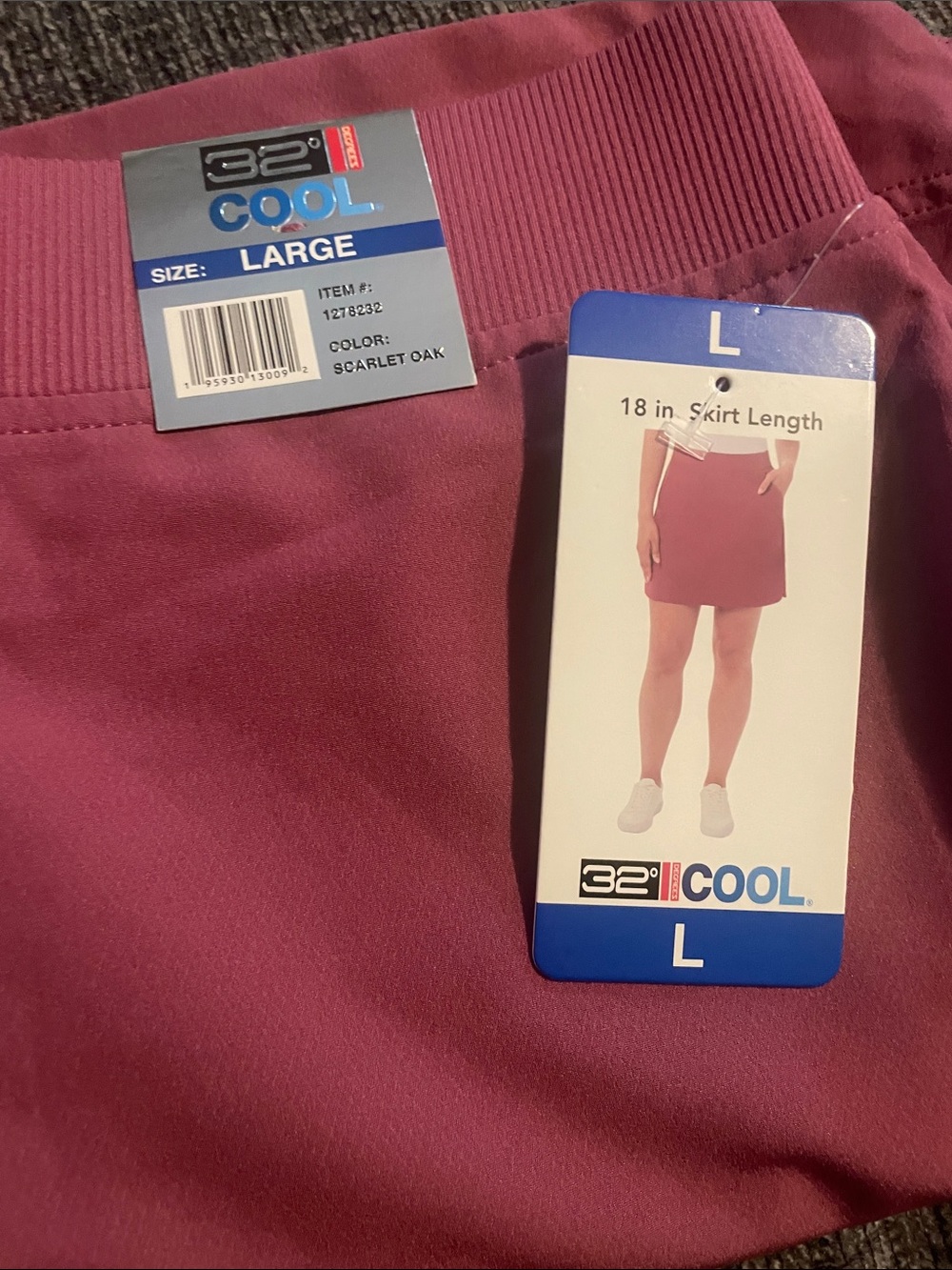 Athletic Skort in Deep Rose